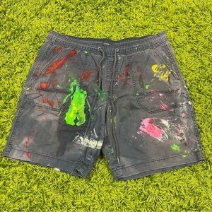 Dis tressed Ink Stained Shorts